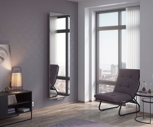 Glass mirror designer radiators